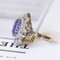Ring in Platinum and 18k White Gold with Tanzanite and Diamonds 4