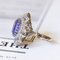 Ring in Platinum and 18k White Gold with Tanzanite and Diamonds, Image 4