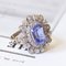 Ring in Platinum and 18k White Gold with Tanzanite and Diamonds 7