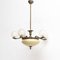 Vintage French Metal and Glass Ceiling Lamp, 1940s 3