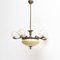 Vintage French Metal and Glass Ceiling Lamp, 1940s, Image 3