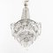Vintage French Metal and Glass Ceiling Lamp Circa 1950 5