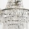 Französische Vintage Deckenlampe aus Metall & Glas, ca. 1950 7