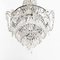 Vintage French Metal and Glass Ceiling Lamp Circa 1950 6