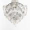 Vintage French Metal and Glass Ceiling Lamp Circa 1950, Image 6