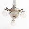 Lámpara de techo francesa Art Déco vintage de metal y vidrio, años 30, Imagen 12