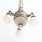 Vintage French Art Deco Metal & Glass Ceiling Lamp, 1930s, Image 12