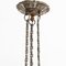Vintage French Art Deco Metal & Glass Ceiling Lamp, 1930s, Image 9