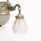 Lámpara de techo francesa Art Déco vintage de metal y vidrio, años 30, Imagen 6