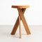 Solid Elmwood S31a Stool by Pierre Chapo 6