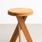 Solid Elmwood S31a Stool by Pierre Chapo, Image 7