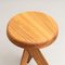 Solid Elmwood S31a Stool by Pierre Chapo 14