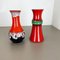 Fat Lava Op Art Pottery Vase from Jasba Ceramics, Germany, Set of 2 2