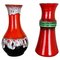 Vase Fat Lava Op Art en Poterie de Jasba Ceramics, Allemagne, Set de 2 1