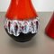 Vase Fat Lava Op Art en Poterie de Jasba Ceramics, Allemagne, Set de 2 10