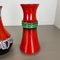 Fat Lava Op Art Pottery Vase from Jasba Ceramics, Germany, Set of 2 11