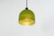 Green Glass Pendant Light by Peill Putzler, Germany, 1970 5