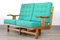 French Solid Oak Sofa by Guillerme & Chambron, 1960s, Image 1
