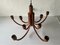 Italian 10 Arms Teak Chandelier from Domus, 1970s, Image 6