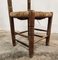 Vintage Spanish Solid Oak Wood & Rush Seat Chairs, Set of 6 7