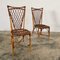 French Chairs in Bamboo and Cane, 1950s, Set of 4 2
