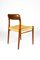 Model No. 75 Dining Chairs with Paper Cord by Niels O. Møller, Denmark, 1950s, Set of 2, Image 4