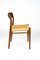 Model No. 75 Dining Chairs with Paper Cord by Niels O. Møller, Denmark, 1950s, Set of 2 3