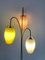 Dreifarbige Plissierte Stehlampe mit Original Leuchten, 1950er 6