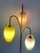 Dreifarbige Plissierte Stehlampe mit Original Leuchten, 1950er 5