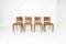 Oak Dining Chairs in the Style of Guillerme Et Chambron, Set of 4 2