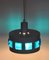 Danish Metal Lamp and Blue Crystals 8