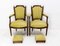 Mid-Century Louis XVI Revival Open Armchairs with Footstools, France, Set of 2 2