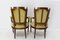 Mid-Century Louis XVI Revival Open Armchairs with Footstools, France, Set of 2 4