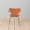 Series 7 Model 3207 Chair with Armrests in Tan Leather by Arne Jacobsen for Fritz Hansen, Denmark, 1980s 5