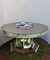 Mesa de comedor redonda de cromo y latón de Sandro Petti para Maison Jansen, años 70, Imagen 4