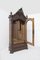 Mobiletto antico in legno di noce con vetro, Immagine 10