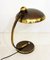 Large Mid-Centry Desk Lamp in Patinated Gold Metal 14
