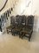 Viktorianische Esszimmerstühle aus geschnitzter Eiche, 8er Set 3