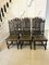 Victorian Carved Oak Dining Chairs, Set of 8, Image 2