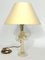 Mid-Century Tischlampe aus Messing & Muranoglas von Tommaso Barbi 1