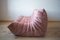Pink Pearl Velvet Togo 3-Seat Sofa by Michel Ducaroy for Ligne Roset, Image 9