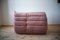 Sedia angolare Togo in velluto rosa perlato di Michel Ducaroy per Ligne Roset, Immagine 7