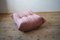Pink Pearl Velvet Togo Pouf and 2-Seat Sofa by Michel Ducaroy for Ligne Roset, Set of 2 11