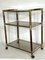 Italian Brass and Wood 3-Shelf Trolley or Bar Cart by Tommaso Barbi, 1970s, Image 12