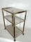Italian Brass and Wood 3-Shelf Trolley or Bar Cart by Tommaso Barbi, 1970s, Image 7