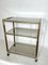 Italian Brass and Wood 3-Shelf Trolley or Bar Cart by Tommaso Barbi, 1970s, Image 11