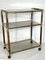 Italian Brass and Wood 3-Shelf Trolley or Bar Cart by Tommaso Barbi, 1970s, Image 1