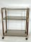 Italian Brass and Wood 3-Shelf Trolley or Bar Cart by Tommaso Barbi, 1970s 8