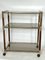 Italian Brass and Wood 3-Shelf Trolley or Bar Cart by Tommaso Barbi, 1970s, Image 8