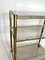 Italian Brass and Wood 3-Shelf Trolley or Bar Cart by Tommaso Barbi, 1970s, Image 4